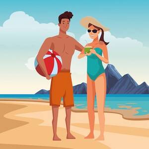 asian naked beach couples - Page 39 | Summer Bikini Beach Images - Free  on Freepik